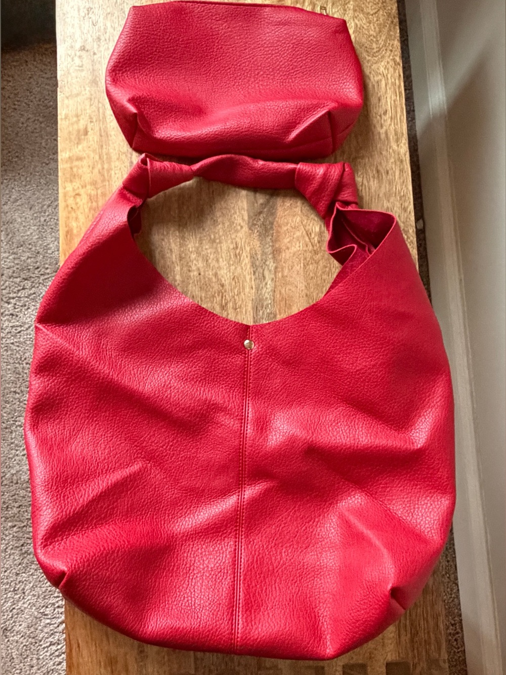 Love Knot Slouchy Bag with Mini Pouch